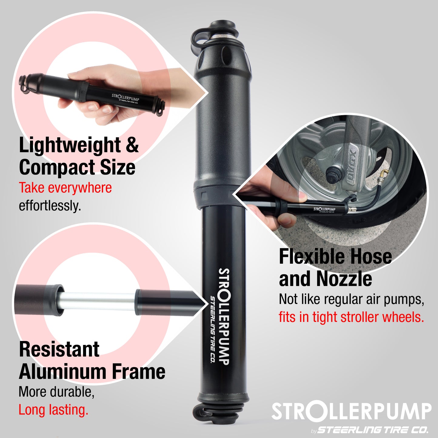 Portable Stroller Pump for Everyday Convenience