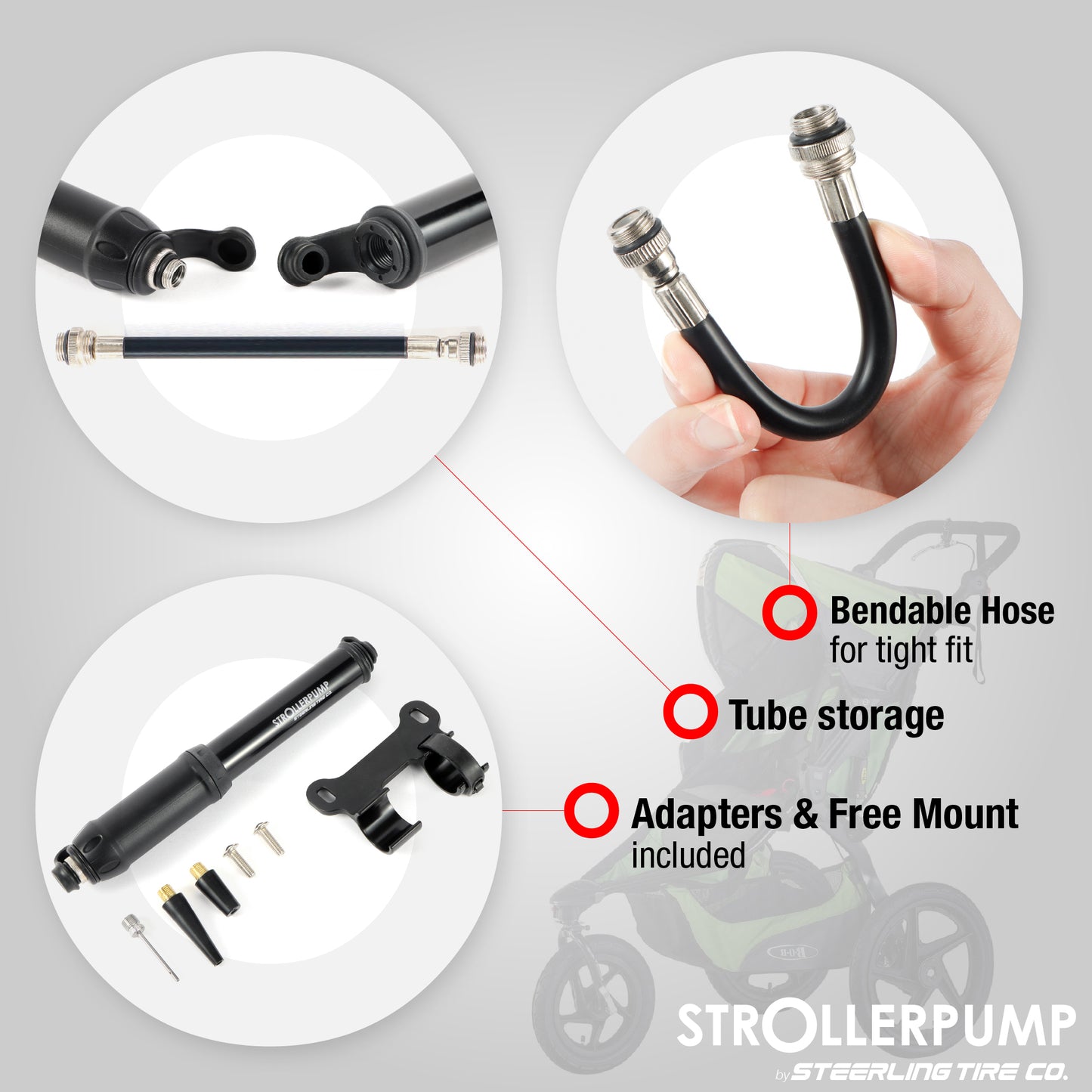 Portable Stroller Pump for Everyday Convenience