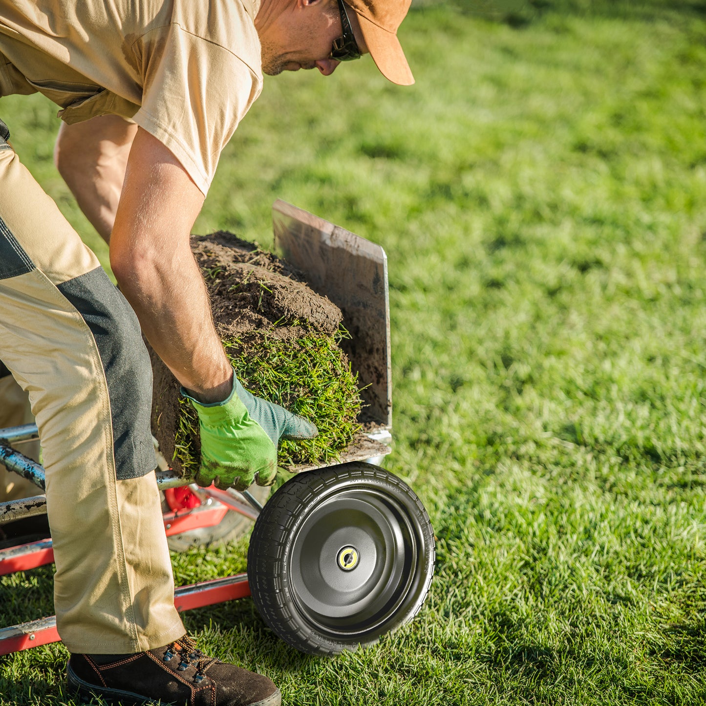 10 inch Flat Free Wheelbarrow Tires for Gorilla Carts