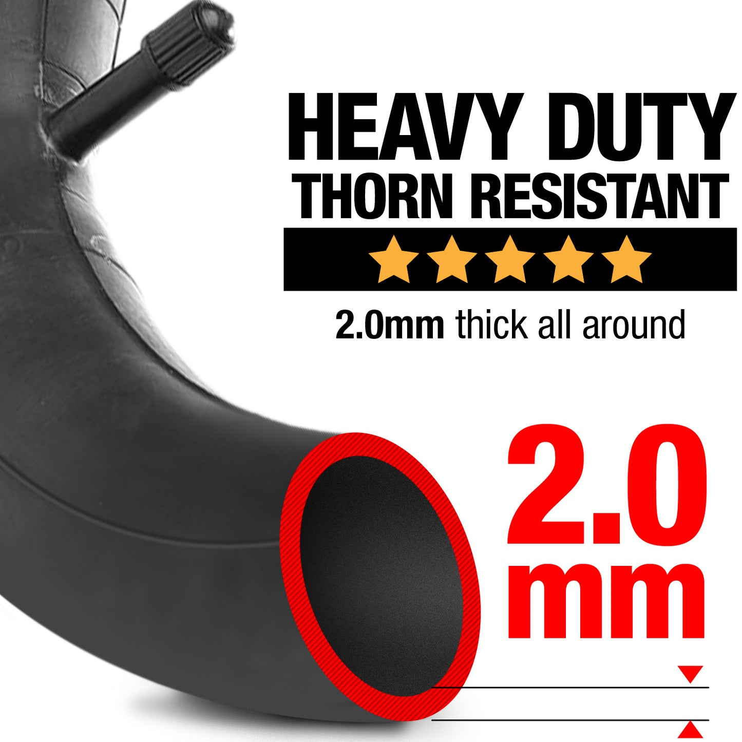 4.10/3.50-6 Tube - 13" Inches - Heavy Duty [2-Pack]